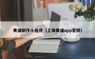 平湖黄浦制作小程序（上海黄浦app官网）