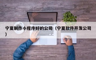平湖宁夏制作小程序好的公司（宁夏软件开发公司）